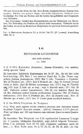 (ms. L 61) Breviarium Lausannense
