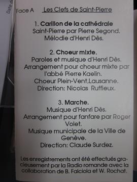 Les clefs de Saint-Pierre / Chanson d'Henri Dès, Carillon - choeur mixte (arrangement p. PK) - Fa...