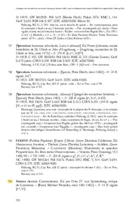 (Inc. Z 70, 2e pièce) Statuta diocesis Constantiensis : notice du catalogue imprimé