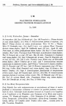 (ms. L 90) Psalterium-hymnarium ordinis fratrum Praedicatorum