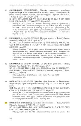 (Inc. Cap. Rés. 430) Rodericus Zamorensis. Speculum vitae humanae : notice du catalogue imprimé
