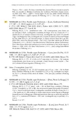 (Inc. Z 76) Nicolaus de Lyra. Postilla super Psalterium : notice du catalogue imprimé