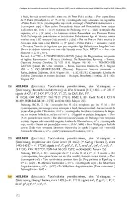(Inc. Z 114, 1re pièce) Johannes Melber. Vocabularius praedicantium, sive Variloquus : notice du ...