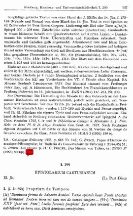 (ms. L 299) Epistolarium Cartusianum