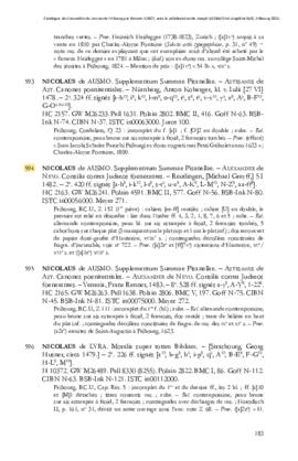 (Inc. Z 152, 1re pièce) Nicolaus de Ausmo. Supplementum Summae Pisanellae : notice du catalogue i...