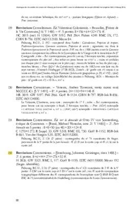 (Inc. Z 26, 2e pièce) Breviarium Constantiense : notice du catalogue imprimé