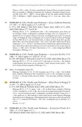 (Inc. Z 77, 1re pièce) Nicolaus de Lyra. Postilla super Psalterium : notice du catalogue imprimé