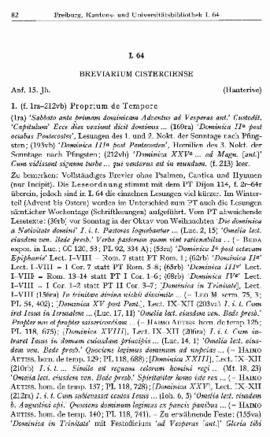 (ms. L 64) Breviarium Cisterciense