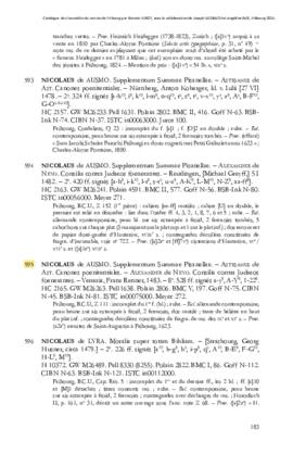 (Inc. Z 111) Nicolaus de Lyra. Supplementum Summae Pisanellae : notice du catalogue imprimé