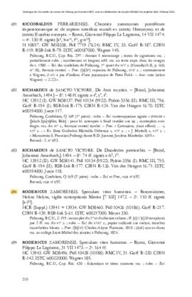 (Inc. Z 155) Rodericus Zamorensis. Speculum vitae humanae : notice du catalogue imprimé