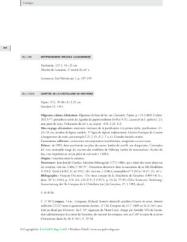 (ms. L 1100/4) Comptes de la châtellenie de Gruyères
